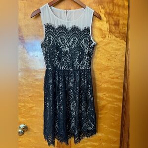 Maurices Black Lace Dress with Beige Lining